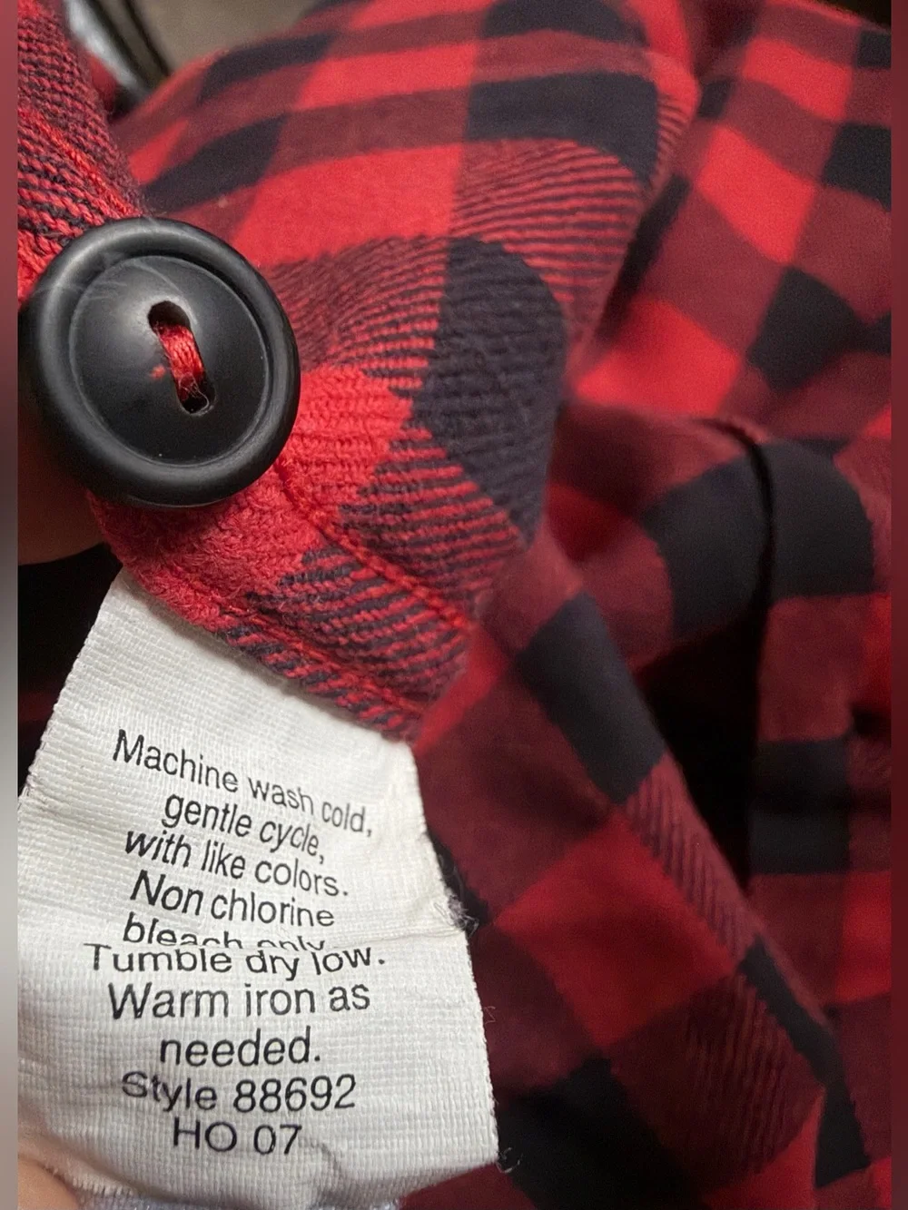 Vintage 2007 J.Crew Brushed Cotton Buffalo Check Shirt XL Red Black